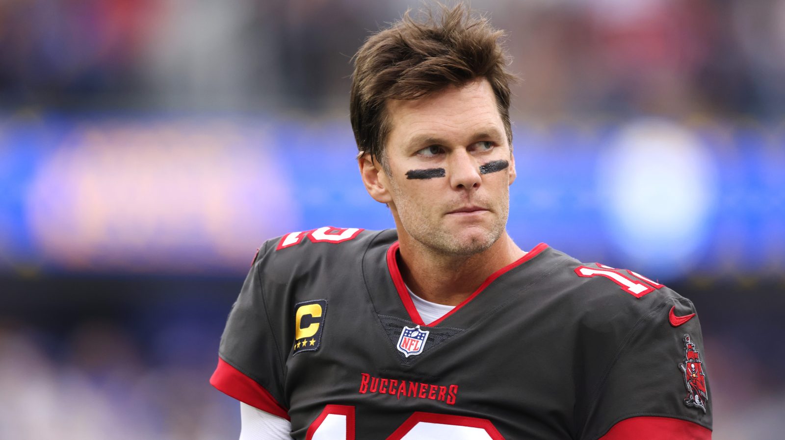 Tampa Bay Buccaneers v Los Angeles Rams Tom Brady glaring