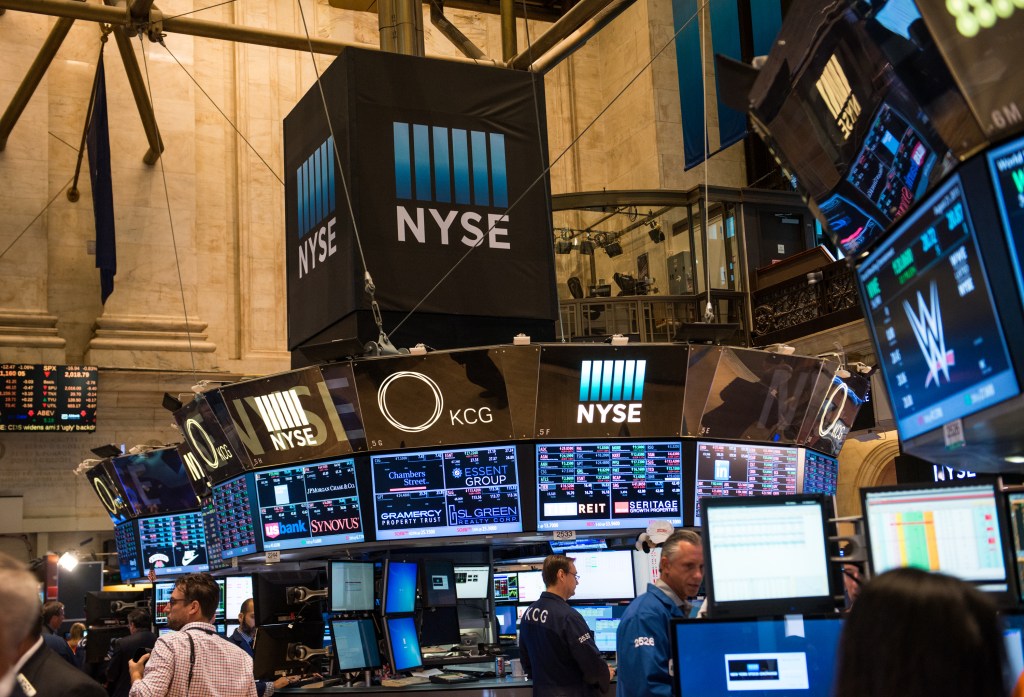 NYSE with people shown