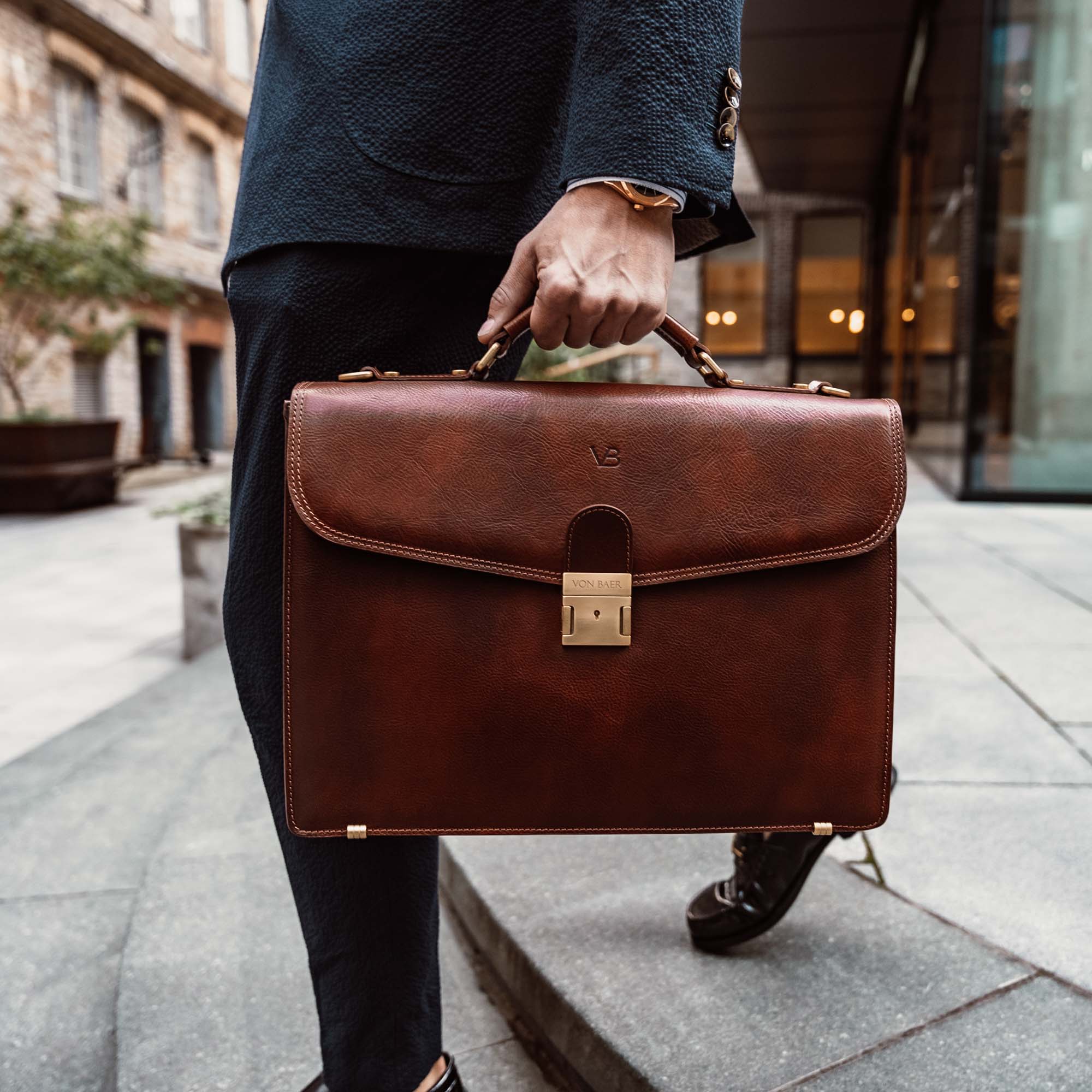 Fine leather briefcases on sale