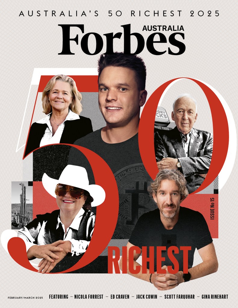 Gina Rinehart on the cover of Issue 15 of Forbes Australia.