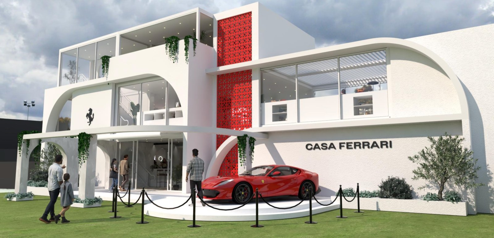 Casa Ferrari, located trackside at Albert Park, will return for a third year at the 2025 Australian Grand Prix. Image: Supplied